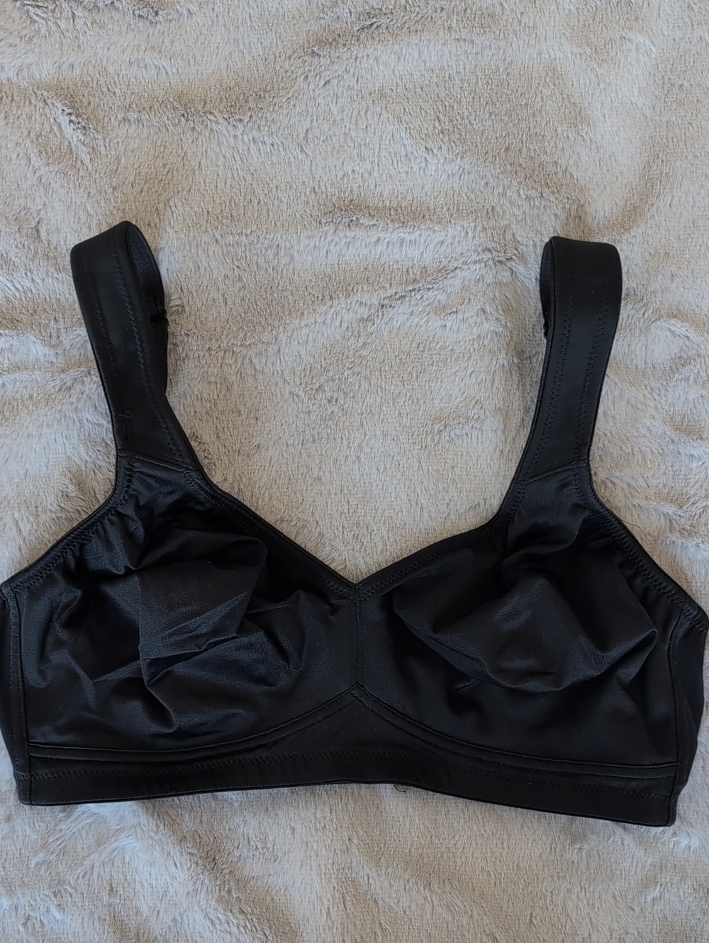 Wireless Full-Coverage Comfort Bra - Black
